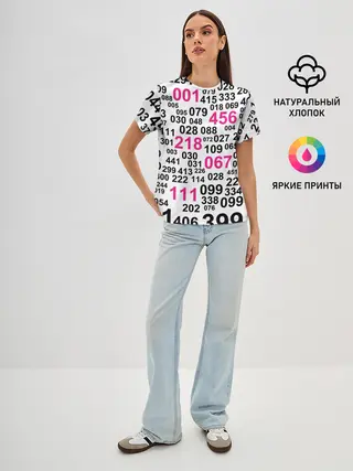 Женская базовая футболка / ИГРА В КАЛЬМАРА, ЧИСЛА ИГРОКОВ