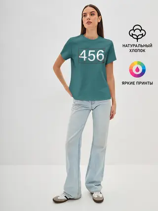 Женская базовая футболка / Игрок в кальмара 456.