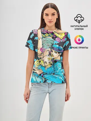 Женская базовая футболка / JoJo Bizarre Adventure