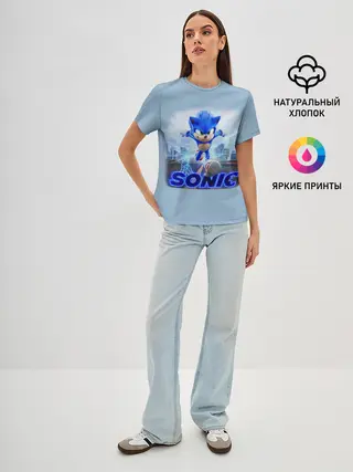 Женская базовая футболка / SONIC