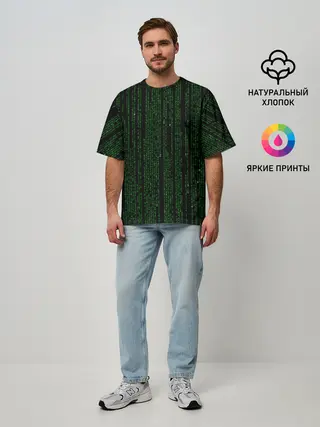 Мужская футболка оверсайз / Матрица