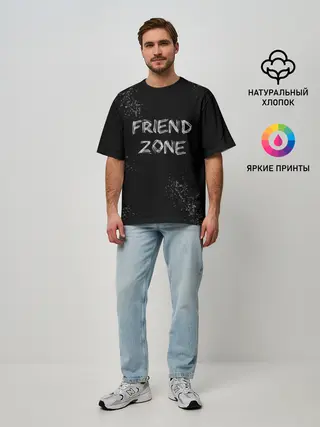 Мужская футболка оверсайз / FRIEND ZONE