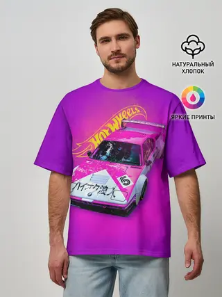 Мужская футболка оверсайз / Hot Wheels. Хот Вилс