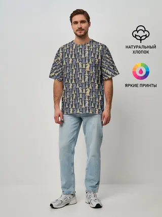 Мужская футболка оверсайз / Шахматист