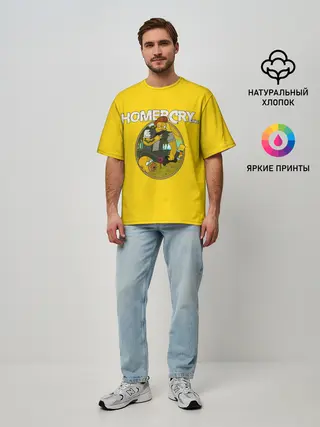 Мужская футболка оверсайз / Homer Cry
