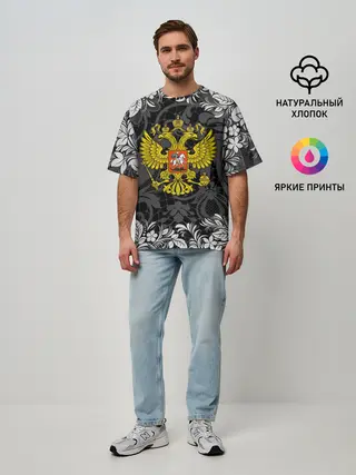 Мужская футболка оверсайз / Российская Федерация