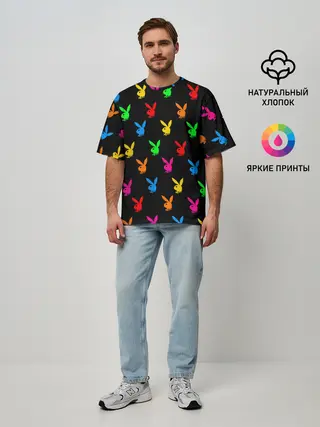 Мужская футболка оверсайз / PLAYBOY | ПЛЕЙБОЙ
