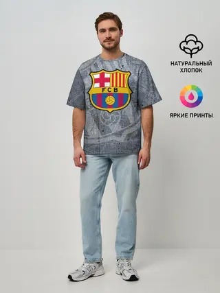 Мужская футболка оверсайз / Barcelona