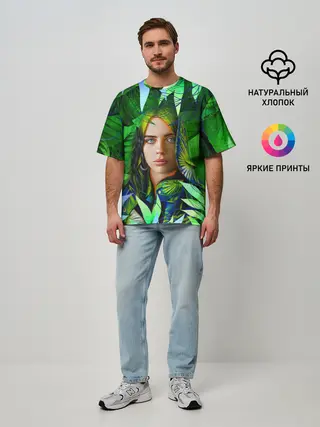 Мужская футболка оверсайз / BILLIE EILISH | БИЛЛИ АЙЛИШ