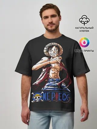 Мужская футболка оверсайз / лайк One Piece