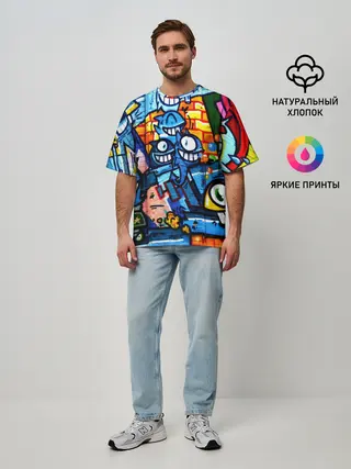 Мужская футболка оверсайз / GRAFFITI EXCLUSIVE
