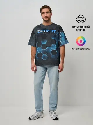 Мужская футболка оверсайз / Detroit: Become Human