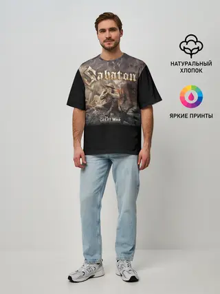 Мужская футболка оверсайз / Sabaton