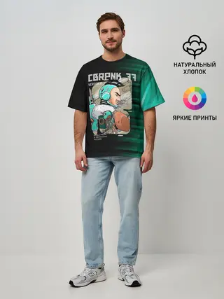Мужская футболка оверсайз / CBRPNK 77 VERSION III