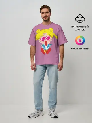 Мужская футболка оверсайз / Банни Цукино