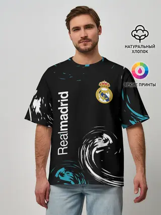 Мужская футболка оверсайз / REAL MADRID.