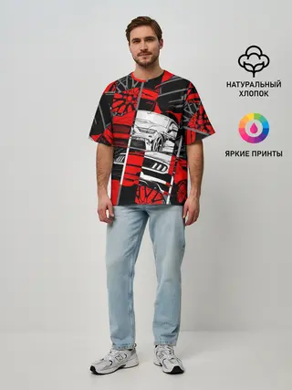 Мужская футболка оверсайз / Автомобили