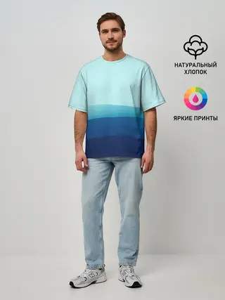 Мужская футболка оверсайз / Море