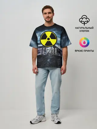 Мужская футболка оверсайз / S.T.A.L.K.E.R. - Г.Е.Р.М.А.Н.