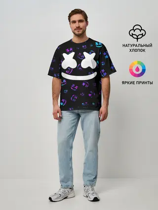 Мужская футболка оверсайз / MARSHMELLO / МАРШМЕЛЛОУ