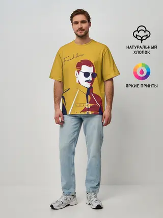Мужская футболка оверсайз / QUEEN FREDDY