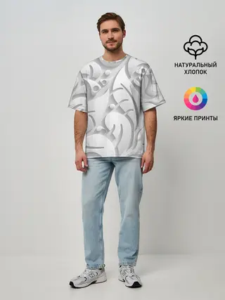 Мужская футболка оверсайз / SKULPTOR