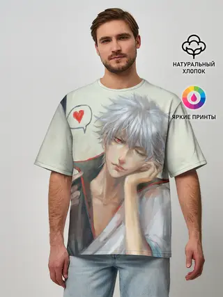 Мужская футболка оверсайз / Sakata Gintoki