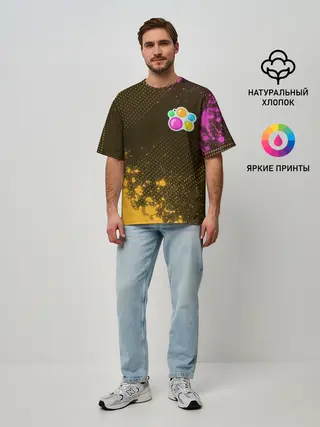 Мужская футболка оверсайз / Симпл Димпл - Краска