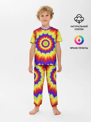 Детская пижама с брюками / Tie-Dye