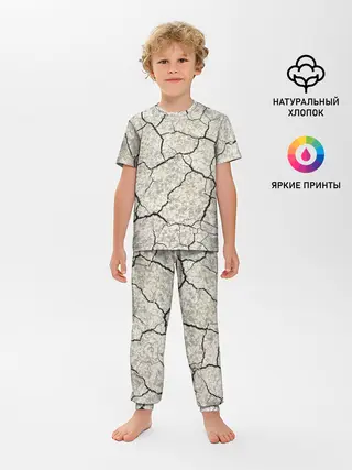 Детская пижама с брюками / Трещины на земле