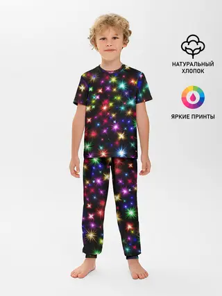 Детская пижама с брюками / Яркие звезды