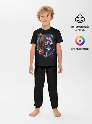 Детская пижама с брюками / RETRO CYBER BEAR