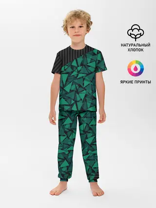 Детская пижама с брюками / Геометрический узор