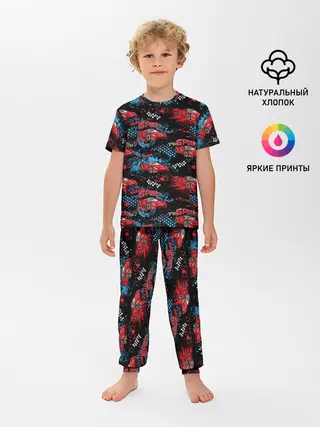 Детская пижама с брюками / Гоночная машинка
