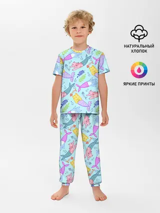 Детская пижама с брюками / КОТЫ РУСАЛКИ