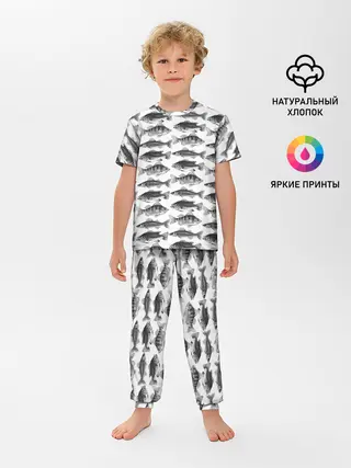 Детская пижама с брюками / рыбки