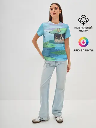 Женская базовая футболка / Тсую Асуи прячется под водой