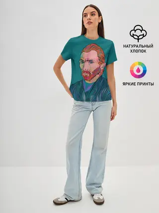 Женская базовая футболка / Ван Гог