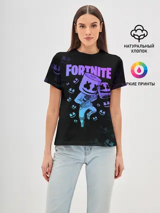 Женская базовая футболка / FORTNITE MARSHMELLO