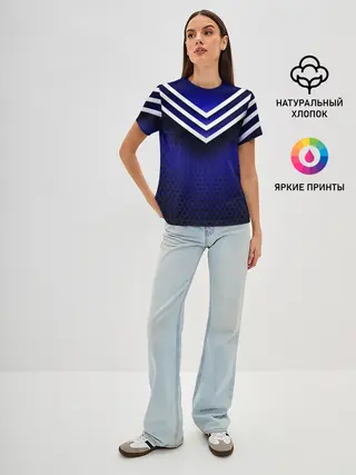 Женская базовая футболка / Sport blue style