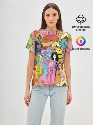 Женская базовая футболка / Adventure time