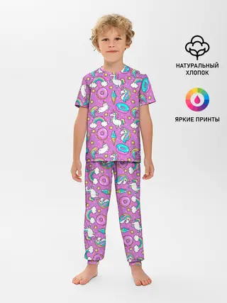 Детская пижама с брюками / Pink unicorn