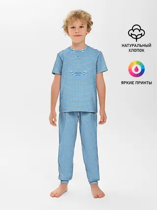Детская пижама с брюками / Тельняшка Якорь