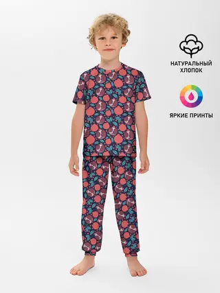 Детская пижама с брюками / Гранат