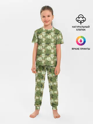 Детская пижама с брюками / Силуэты Черепов