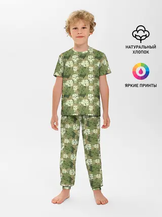 Детская пижама с брюками / Силуэты Черепов