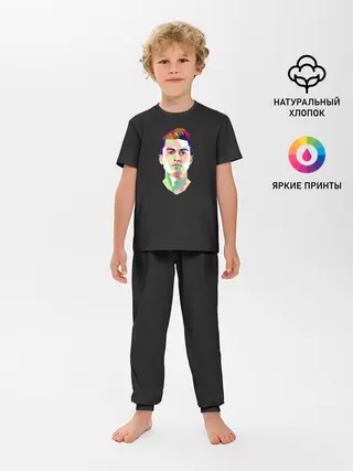 Детская пижама с брюками / Paulo Dybala Pop Art