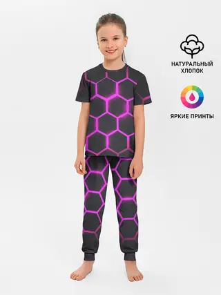 Детская пижама с брюками / соты