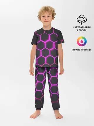 Детская пижама с брюками / соты