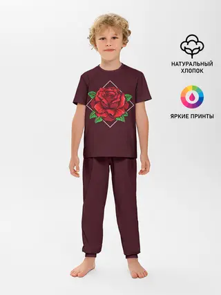Детская пижама с брюками / Роза